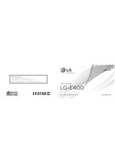 LG E 400 manual. Smartphone Instructions.